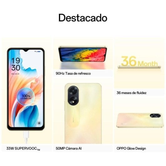 OPPO A38 4G 4GB 128GB 6.56" Dorado