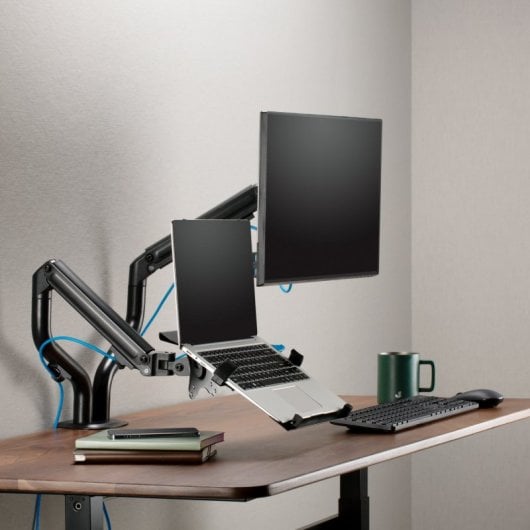 Asiens DTL32TSR-195 Laptop- und Monitor-/TV-Tischständer, bis 8 kg, von 17-32, Schwarz
