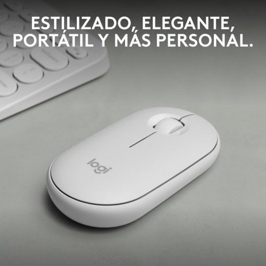 Mouse wireless Logitech Pebble Mouse 2 M350s Bianco 4000 DPI