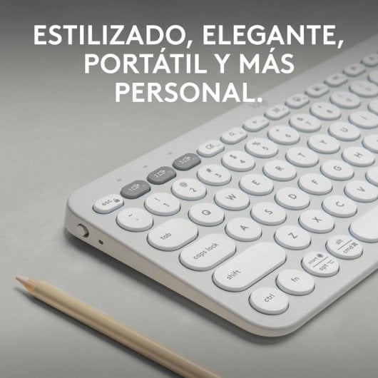 Logitech Pebble Keys 2 K380s Teclado Bluetooth Multi-Dispositivo Branco