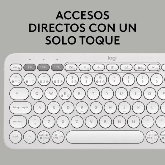 Logitech Pebble Keys 2 K380s Teclado Bluetooth Multi-Dispositivo Branco