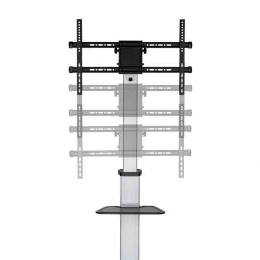 Aisens FT86TRE-197 Soporte de Suelo con Rueda, Bandeja DVD para Monitor/TV hasta 50Kg 37"-86"