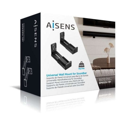 Aisens SPK02U-191 Soporte Universal de Pared para Barra de Sonido Negro