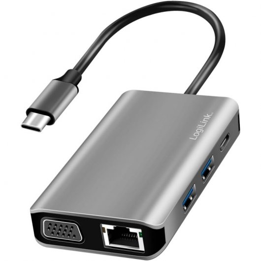 LogiLink UA0410 Hub Estação de Acoplamento USB 3.2 Gen1 de 7 Portas