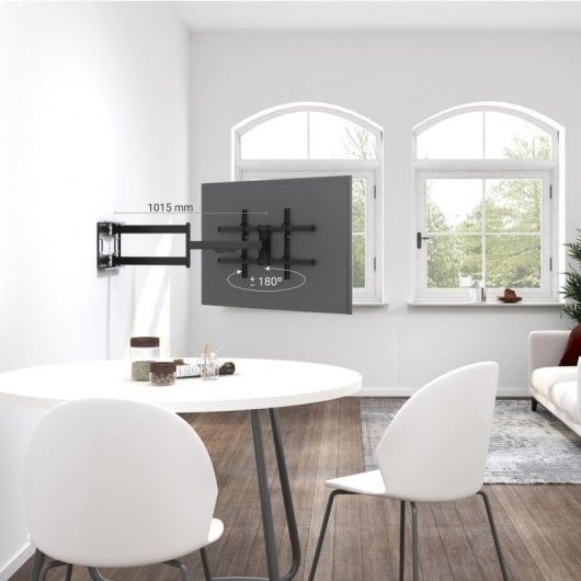 Aisens WT80TSLE-161 Suporte Pro Giratório, Inclinável e Nivelável para Monitor/TV até 50kg de 43-80 Preto