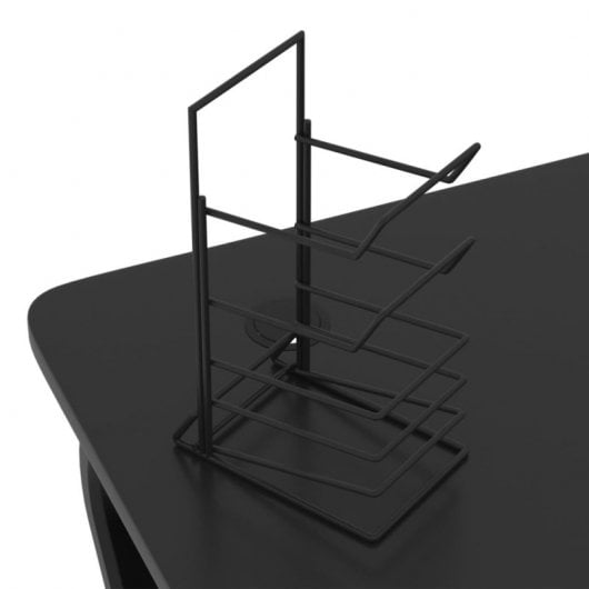Bureau de jeu Vidaxl avec pieds en forme de Zz noir 110x60x75cm