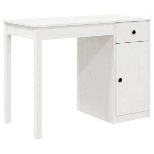 Mesa Vidaxl em madeira maciça de pinho branco 100x50x75 cm