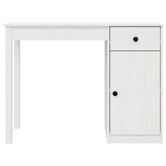 Mesa Vidaxl em madeira maciça de pinho branco 100x50x75 cm