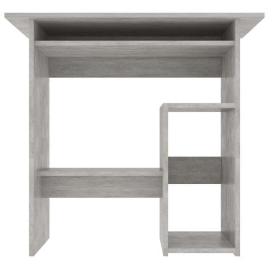 Mesa de madeira compensada cinza concreto Vidaxl 80x45x74 cm