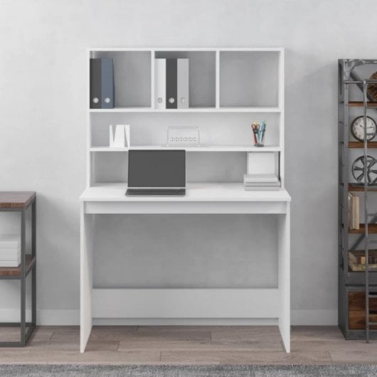 Estantes de mesa Vidaxl Contraplacado branco 102x45x148 cm