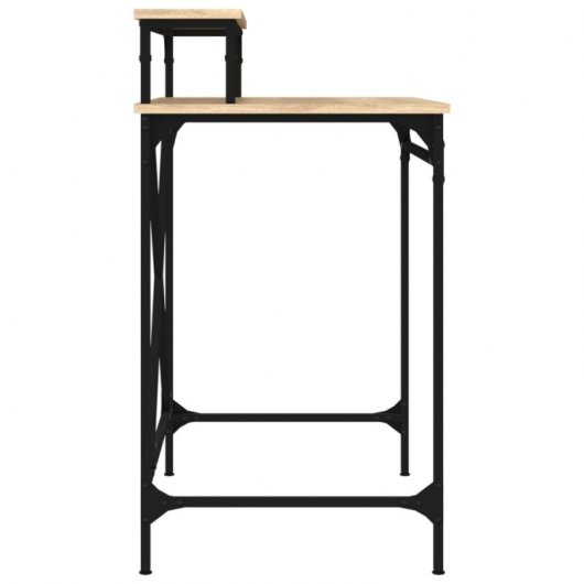 Vidaxl Sonoma bureau en fer et contreplaqué 80x50x90 Cm