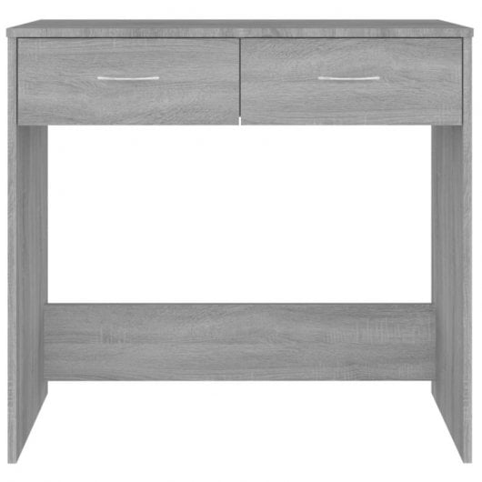 Mesa de madeira compensada Vidaxl Sonoma cinza 80x40x75 cm