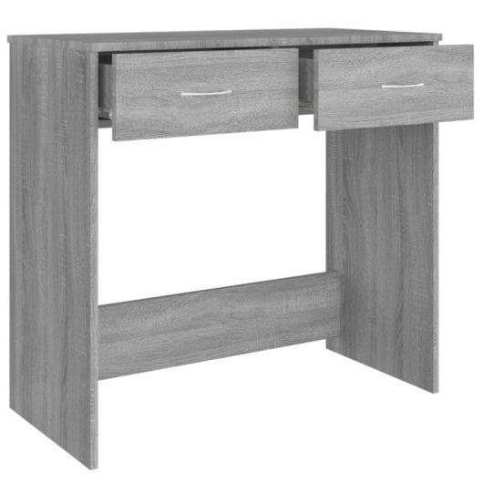 Mesa de madeira compensada Vidaxl Sonoma cinza 80x40x75 cm