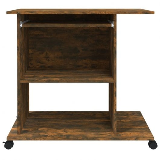 Vidaxl bureau contreplaqué chêne fumé 80x50x75 Cm