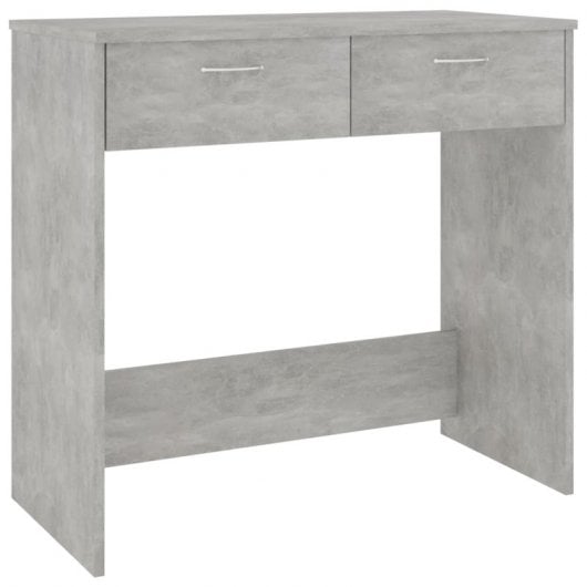 Mesa de madeira compensada cinza concreto Vidaxl 80x40x75 cm