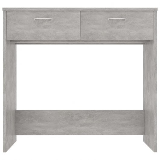 Mesa de madeira compensada cinza concreto Vidaxl 80x40x75 cm