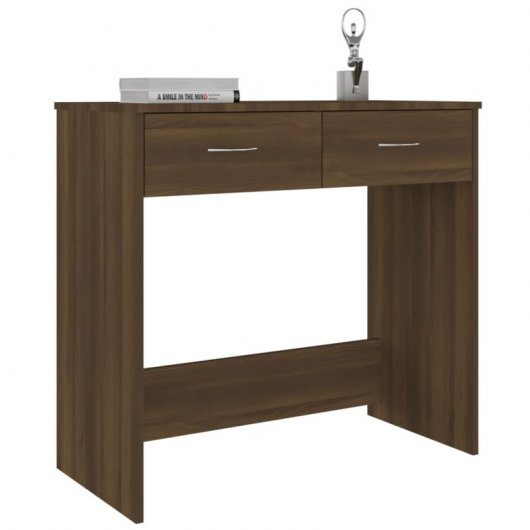 Vidaxl bureau en contreplaqué chêne marron 80x40x75 Cm