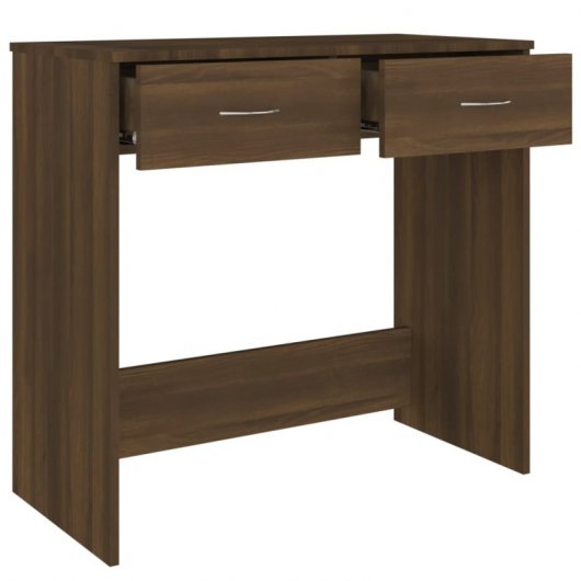 Vidaxl bureau en contreplaqué chêne marron 80x40x75 Cm
