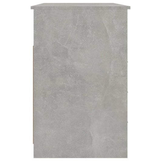 Vidaxl bureau avec tiroirs contreplaqué gris béton 102x50x76 Cm
