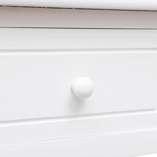 Vidaxl bureau en bois de Paulownia massif blanc 108x45x76 Cm