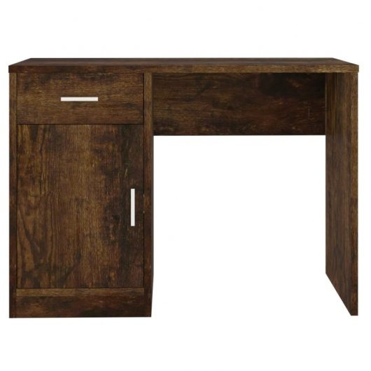 Bureau Vidaxl avec tiroir et armoire en contreplaqué 100x40x73 Cm
