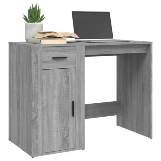Vidaxl bureau contreplaqué Sonoma gris 100x49x75 Cm