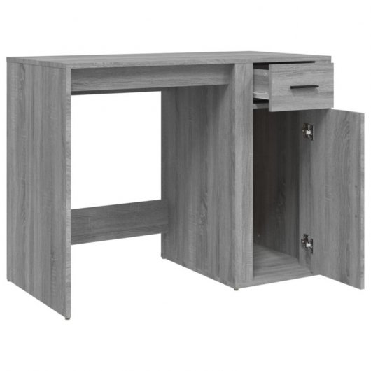 Vidaxl bureau contreplaqué Sonoma gris 100x49x75 Cm