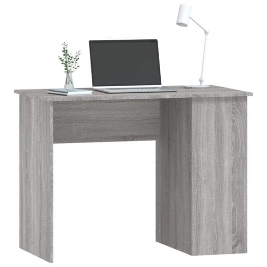 Vidaxl bureau contreplaqué Sonoma gris 100x55x75 Cm
