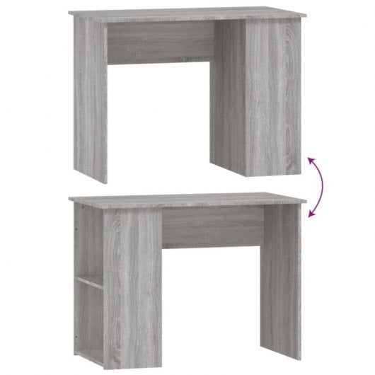 Vidaxl bureau contreplaqué Sonoma gris 100x55x75 Cm