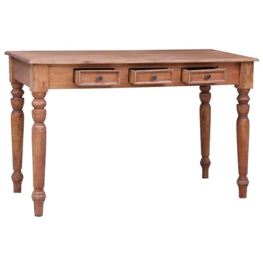 Vidaxl Escritorio Con Cajones De Madera Maciza Reciclada 117x57x75 Cm