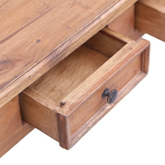 Vidaxl Escritorio Con Cajones De Madera Maciza Reciclada 117x57x75 Cm