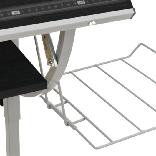 Mesa de desenho Vidaxl Madeira e Aço Preto e Cinza 110x53x(58-87) Cm