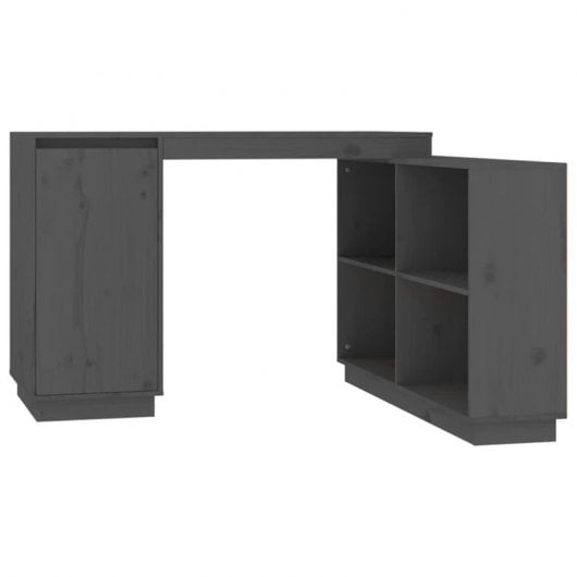 Mesa Vidaxl em madeira maciça de pinho cinza 110x50x75 cm