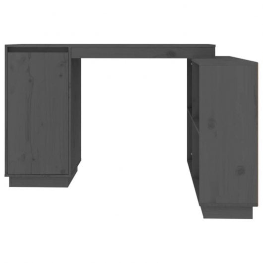 Mesa Vidaxl em madeira maciça de pinho cinza 110x50x75 cm