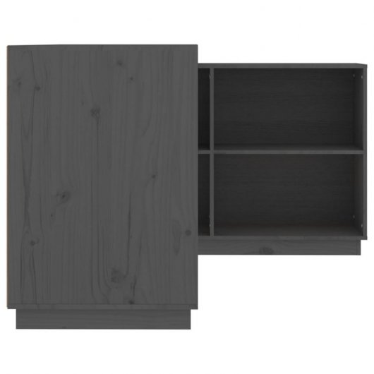 Mesa Vidaxl em madeira maciça de pinho cinza 110x50x75 cm