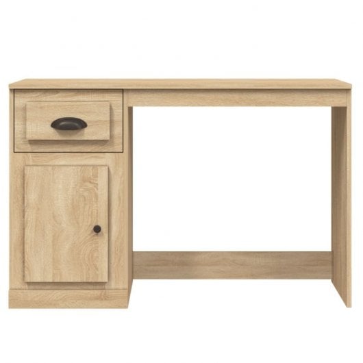 Vidaxl bureau avec tiroir contreplaqué de chêne 115x50x75 Cm