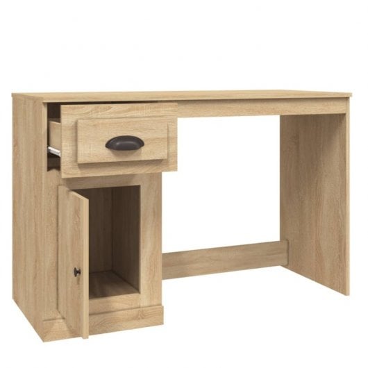 Vidaxl bureau avec tiroir contreplaqué de chêne 115x50x75 Cm