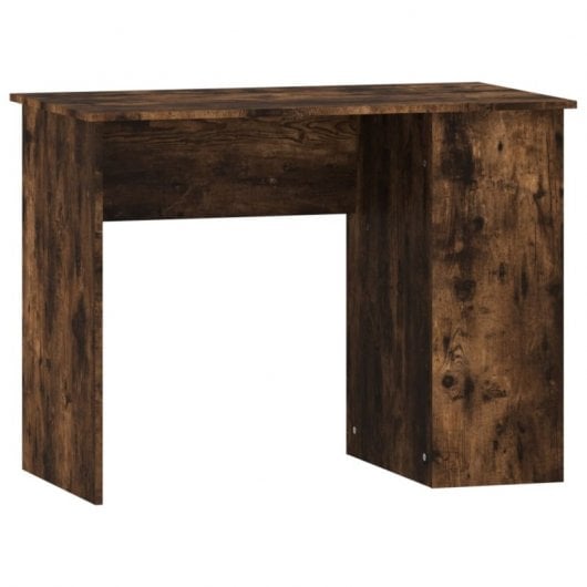 Vidaxl bureau contreplaqué chêne fumé 100x55x75 Cm