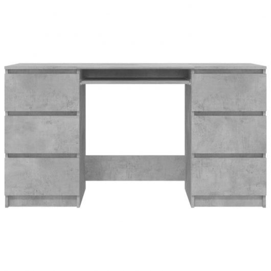 Bureau Vidaxl contreplaqué gris 140x50x77 Cm