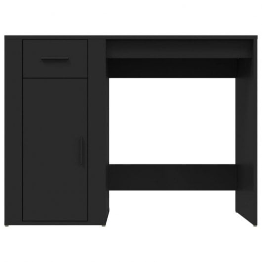 Mesa de madeira compensada preta Vidaxl 100x49x75 cm