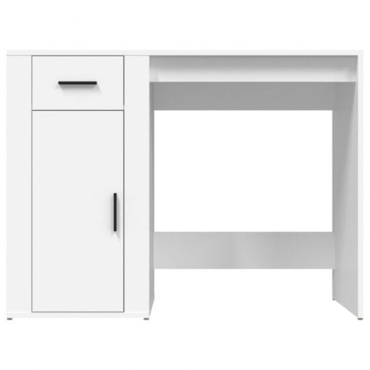 Vidaxl Escritorio De Madera Contrachapada Blanco 100x49x75 Cm
