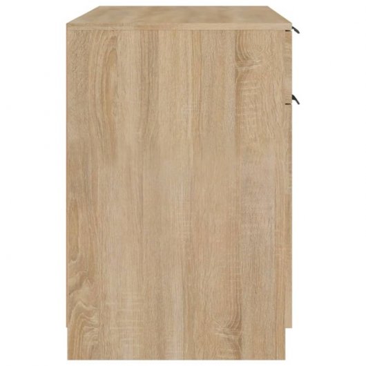 Mesa de madeira compensada Vidaxl Sonoma cor carvalho 100x50x75 cm