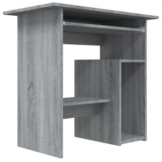 Mesa de madeira compensada Vidaxl Sonoma cinza 80x45x74 cm