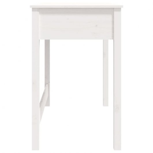Vidaxl Escritorio Con Cajones Madera Maciza De Pino Blanco 100x50x78cm