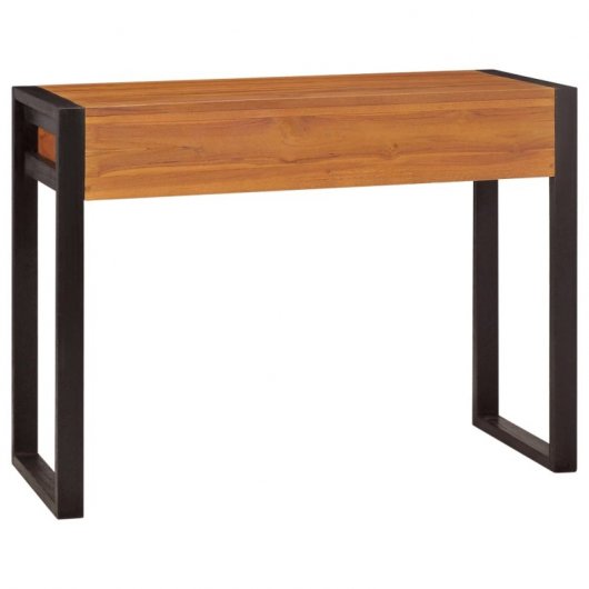 Secretária Vidaxl com 2 gavetas Madeira teca reciclada 100x40x75 cm