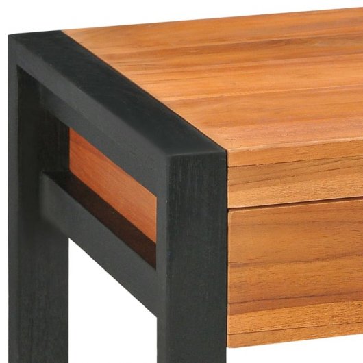 Secretária Vidaxl com 2 gavetas Madeira teca reciclada 100x40x75 cm