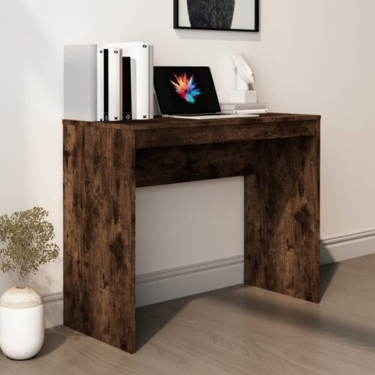 Mesa de contraplacado Vidaxl Carvalho fumado 90x40x72 cm