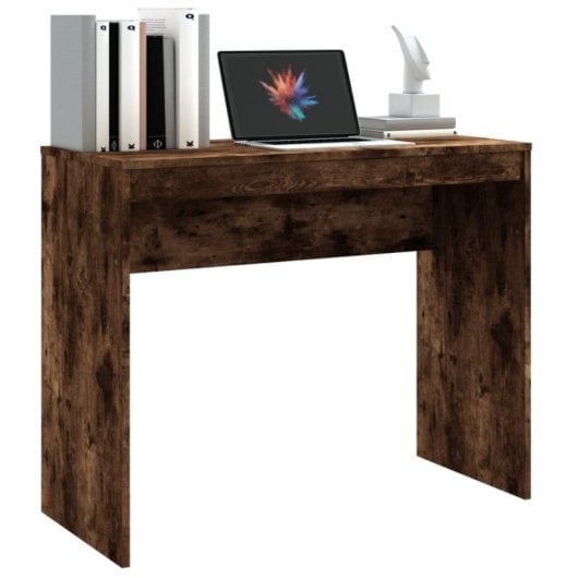 Mesa de contraplacado Vidaxl Carvalho fumado 90x40x72 cm