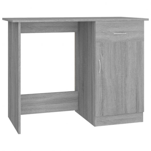 Vidaxl bureau contreplaqué Sonoma gris 100x50x76 Cm