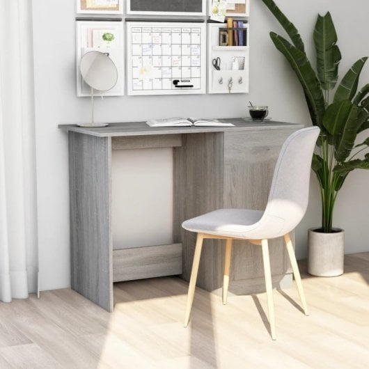 Vidaxl bureau contreplaqué Sonoma gris 100x50x76 Cm